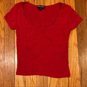 Red crop top